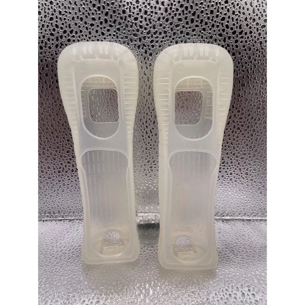 Nintendo Wii Remote Silicone‎ Protective Cases Covers Skins Set of 2 Clear